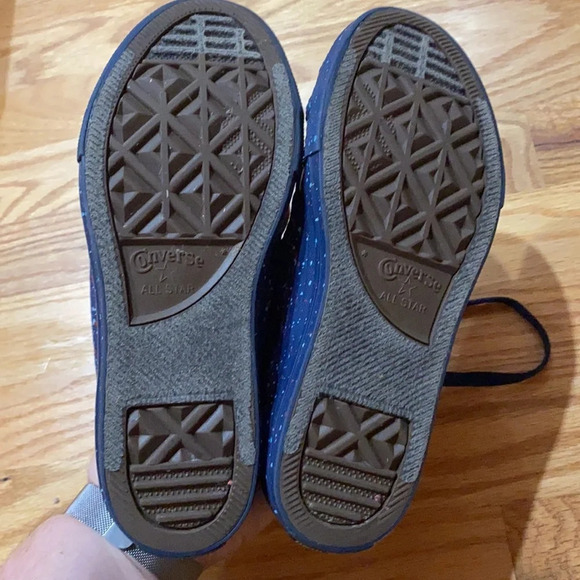 Converse Big Boy Size 1 Chuck Taylor Splatter Casual Sneaker Low Top‎ Paint Blue - Picture 6 of 8